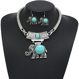 Ожерелья и серьги-подвески из сплава слонов и смолы