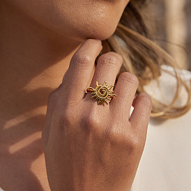 304 кольца для пальцев из нержавеющей стали для женщин, солнце