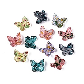 Прозрачные стеклянные бусины пикассо, бабочка