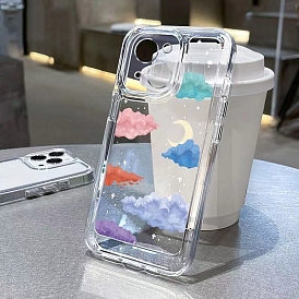 Coque de téléphone portable en plastique TPU avec nuages colorés, convient pour iphone 13 promax/s mini/s pro/s promax/s pro/s plus/s promax/s pro/s plus