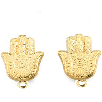 Placage ionique (ip) 201 pendentifs en acier inoxydable, main hamsa/main de miriam