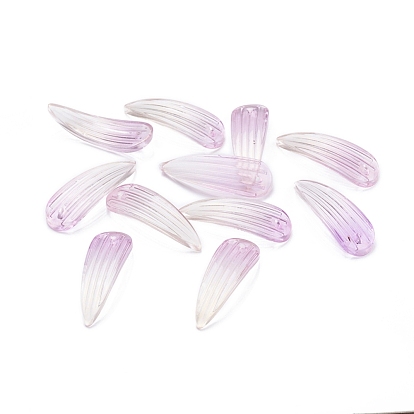 Two Tone Transparent Glass Pendants, Petal
