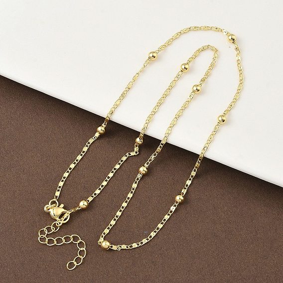 3.5Мм цепочка с круглыми овальными звеньями из латуни для женщин, стойки покрытие, долговечный, без свинца и без кадмия