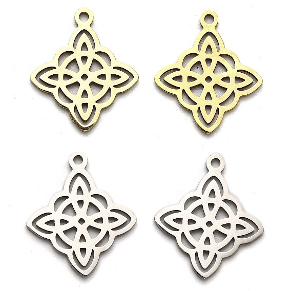 201 подвески с ромбами из нержавеющей стали, лазерная резка