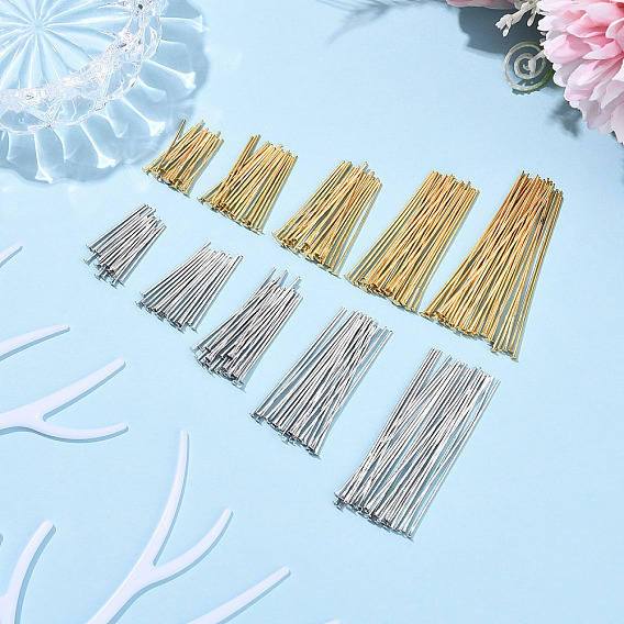 Латунные шпильки с плоской головкой, без никеля 