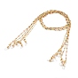 Eyeglasses Chains, Neck Strap for Eyeglasses, with Brass Enamel Lumachina Chains and Rubber Loop Ends, Golden