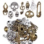 Tibetan Style Alloy Pendants, Skull