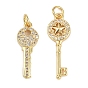 Латунные микропаве прозрачные подвески с фианитом, без кадмия и без свинца, с целью перехода в кольце, Брелоки для ключей