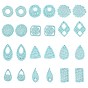 Resin Pendants, Imitation Woven Rattan Pattern, Mixed Shapes