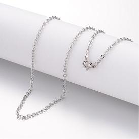 Ионное покрытие (ip) 304 ожерелье из нержавеющей стали, кабельные цепи, с омаром застежками