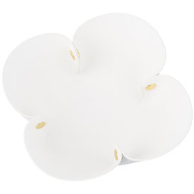 Поднос для хранения из искусственной кожи, органайзер для косметических украшений, со сплавочной фурнитурой, цветок