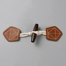 Деревянная пуговица, тумблер из искусственной кожи, швейные принадлежности