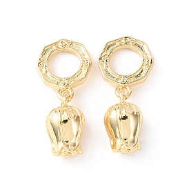 Европейские подвески-подвески в виде ландышей из латуни, подвески в виде цветов с большими отверстиями