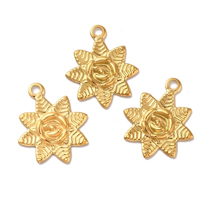 Ионное покрытие (ip) 304 подвески из нержавеющей стали, цветочный шарм