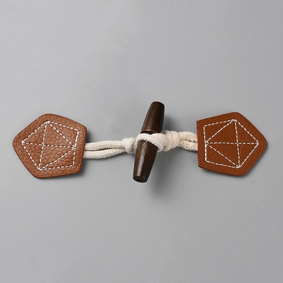 Деревянная пуговица, тумблер из искусственной кожи, швейные принадлежности