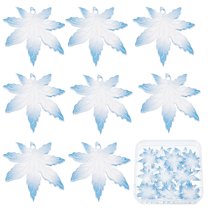 Transparent Printed Acrylic Pendants, Maple Leaf