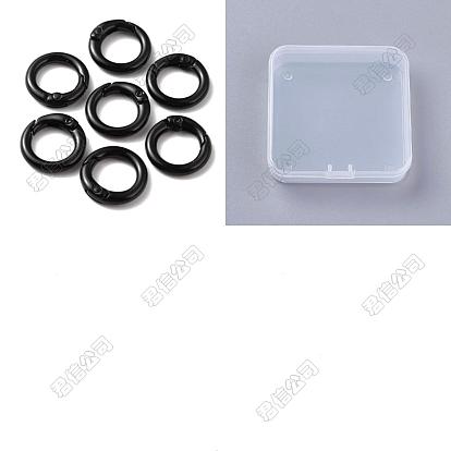 30 Anillos de compuerta de resorte de aleación de zinc, anillo redondo