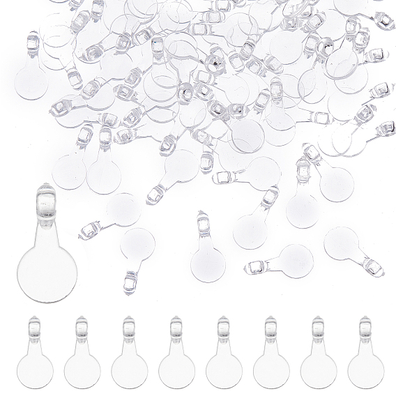 Прозрачные акриловые подвески, плоско-круглые