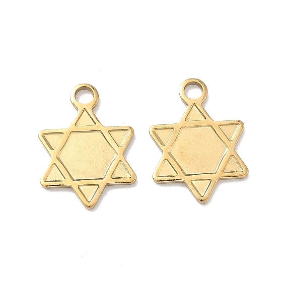 304 прелести нержавеющей стали, звезда Давида, ионное покрытие (ip)