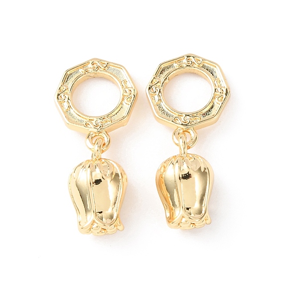 Европейские подвески-подвески в виде ландышей из латуни, подвески в виде цветов с большими отверстиями