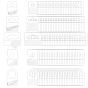 250Pcs 5 Style Transparent PVC Self Adhesive Hang Tabs, with Euro Slot Hole Foldable, for Store Retail Display Tabs, Mix-shaped