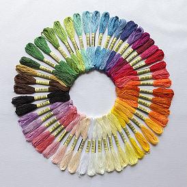 24/50/100*447 Color Cross Stitch Thread Embroidery Thread Handmade DIY Cross Stitch Wiring Weaving Color Cotton Thread