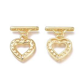 Латуни Переключить застежками, с прыжковых колец, долговечный, сердце