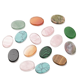 Mixed Gemstone Cabochons, Flat Oval