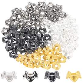 120 шт 4 цвета бусины из сплава тибетского стиля, волна