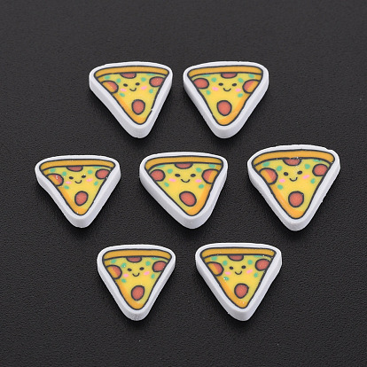 Hechos a mano de la arcilla del polímero cabujones, Rebanadas de arcilla polimérica para manualidades con resina y proyectos de bricolaje., Pizza