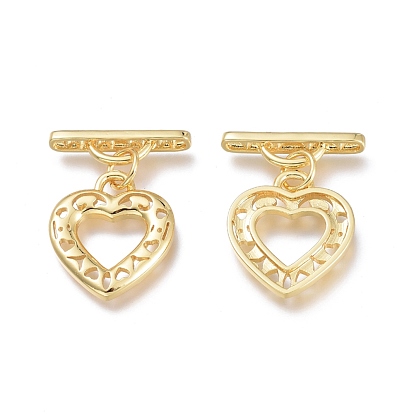 Латуни Переключить застежками, с прыжковых колец, долговечный, сердце