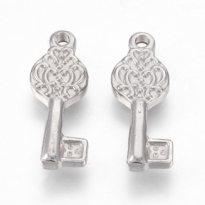 Pendentifs en acier inoxydable, clé