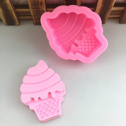 DIY Ice Cream Shape Food Grade Silicone Molds, Baking Cake Pans