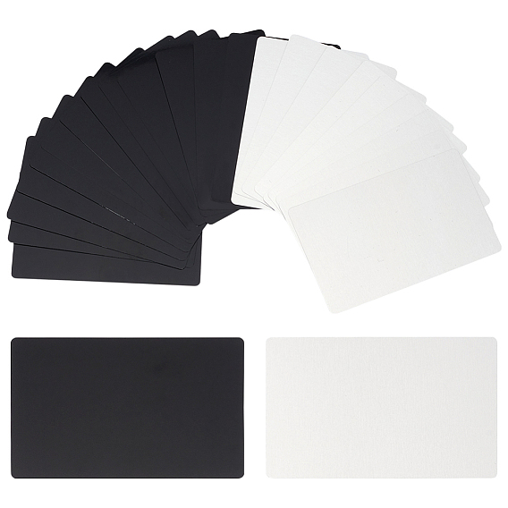 100 листы 2 цветные алюминиевые пустые именные карточки, для лазерной гравировки визитных карточек