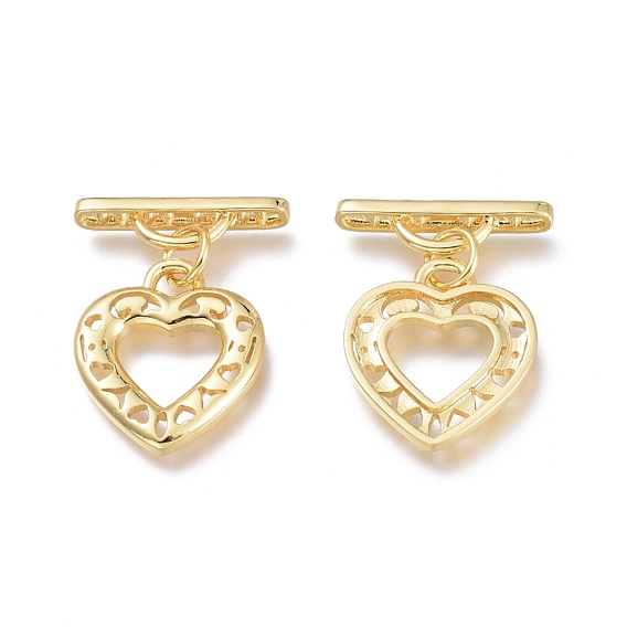 Латуни Переключить застежками, с прыжковых колец, долговечный, сердце
