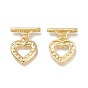 Латуни Переключить застежками, с прыжковых колец, долговечный, сердце
