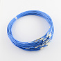 Steel Wire Bracelet Cord DIY Jewelry Making, with Brass Screw Clasp, 225x1mm