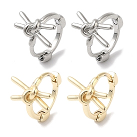 Brass Earring for Women, knot, Hoop Earrings
