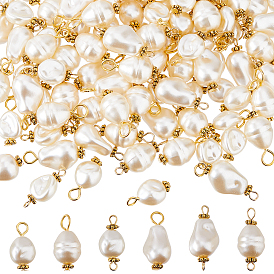 60 шт. 6 стили из АБС-пластика с 304 подвесками из нержавеющей стали и подвесками-соединителями, самородки и слезинки