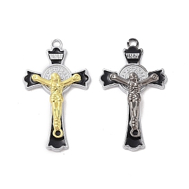 Alloy Enamel Pendants, Crucifix Cross Charm, Religion