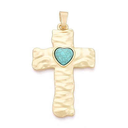 Большие подвески из сплава и смолы, крестик, без кадмия и без свинца, стойки покрытие, чеканный