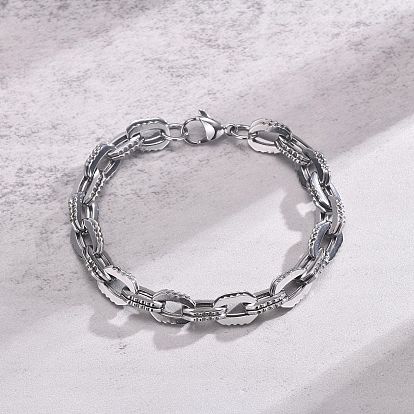 Браслеты из нержавеющей стали с двойными цепочками для мужчин