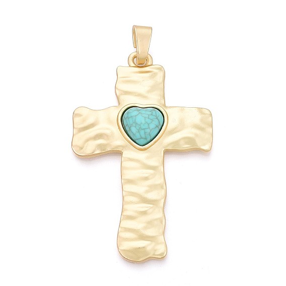 Большие подвески из сплава и смолы, крестик, без кадмия и без свинца, стойки покрытие, чеканный