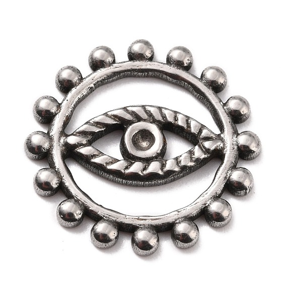 304 Stainless Steel Filigree Joiners Links, Sun with Eye