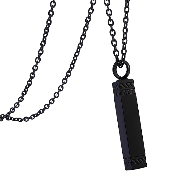 1Ожерелья из нержавеющей стали в виде флаконов духов, прямоугольник кулон ожерелье