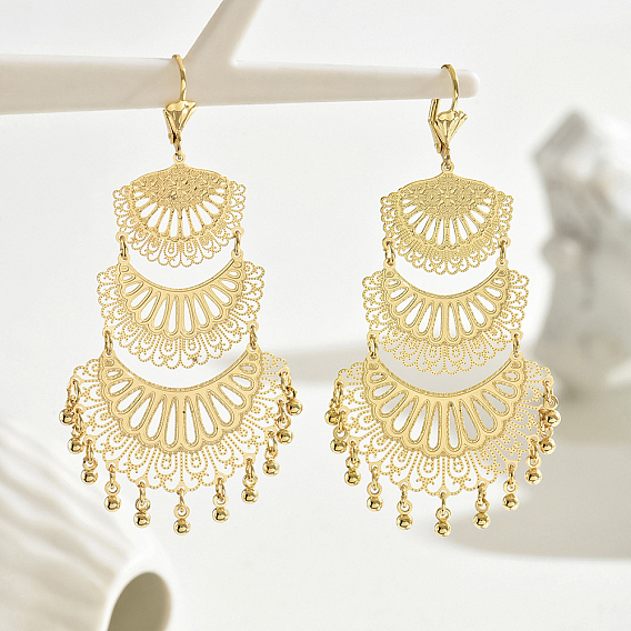 Серьги-кольца с кисточками из латуни в стиле бохо для женщин в отпускном стиле