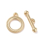 Eco-friendly Brass Toggle Clasps, Cadmium Free & Lead Free, Long-Lasting Plated, Ring