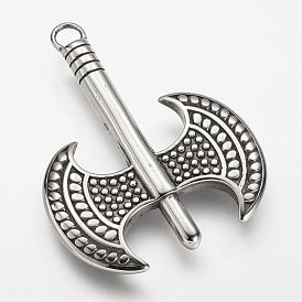 304 Stainless Steel Big Pendants, Axe