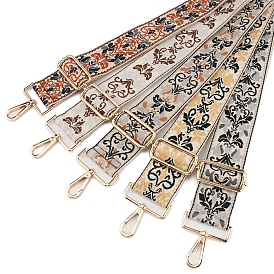 Flower Pattern Nylon Canvas Handbag Webbing Bag Straps, for Handbag or Shoulder Bag Replacement