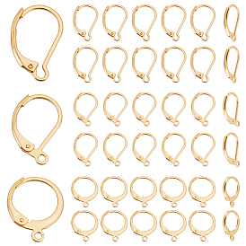 Ahademaker 90pc 3 стиль 304 фурнитура для сережек с застежкой-рычагом из нержавеющей стали, с петлей